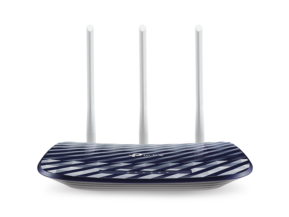 Интернет-шлюз TP-Link Archer C20 (AC750,1х WAN,4x LAN,802.11AC 2.4-5ГГц 300+433Мбит/с,3x5dBi) черный