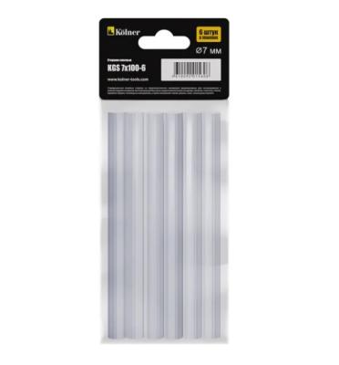 Стержни клеевые Kolner KGS 7x100-6 100мм, диам. 7мм, (6шт)