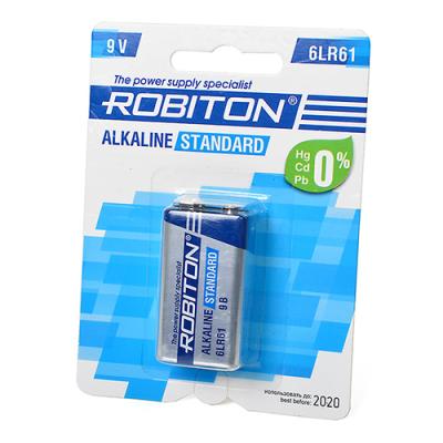 Батарейки Robiton Крона 6LR61 алкалиновые