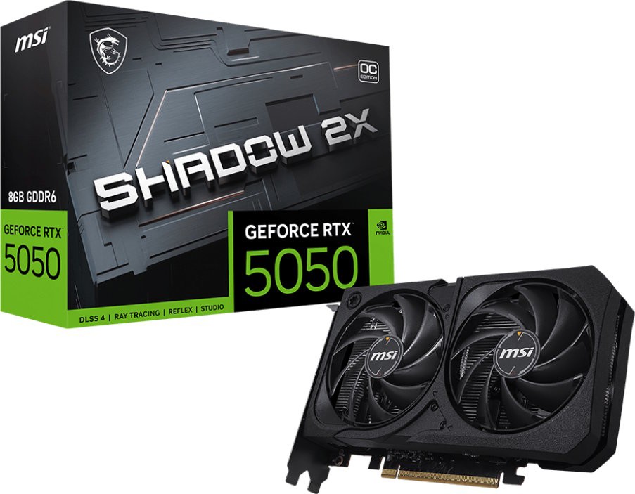 Видеокарта 8192Mb MSI GeForce RTX 5050 SHADOW 2X OC