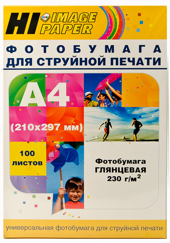 Фотобумага глянцевая односторонняя (Hi-image paper) A4, 230 г/м, 100 л. (A200102U)