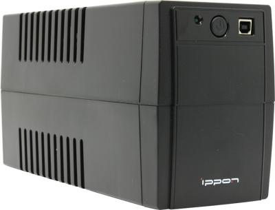 Источник б.п. UPS IPPON BACK Basic 850VA (480Вт/12В/9Ач х1шт/162-275В/IEC-320-3роз/нет кабелей)Black