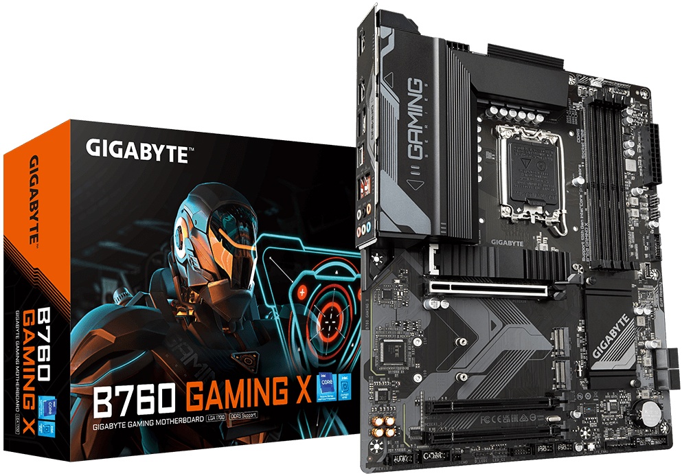 Материнская плата Gigabyte B760 GAMING X DDR5 (3xPCI-E HDMI+DP SATA  ATX 4DDR5 (до 7600MHz) 3xM.2)