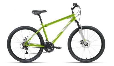 Велосипед ALTAIR MTB HT 26 2.0 D (26" 21 ск. рост. 19") 2022, зеленый/серый