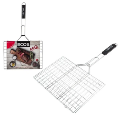 Решетка для барбекю ECOS RD-104М (6 секций,р-р 35х25х1,5 см,общая длина 60см,хром.) 999689