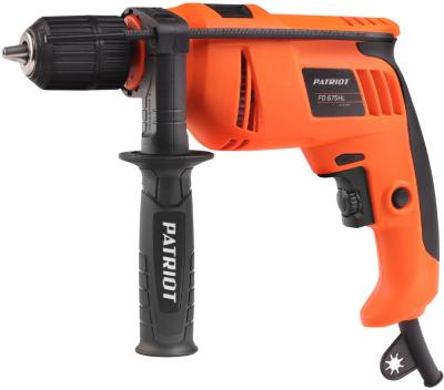 Дрель ударная Patriot FD 675HL 675Вт, 2800 об/мин, 44800 уд/мин, быстрозажимной, реверс (120301676)