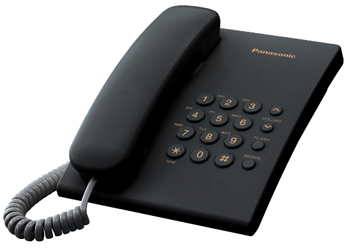 Телефон проводной Panasonic KX-TS2350RUB черный