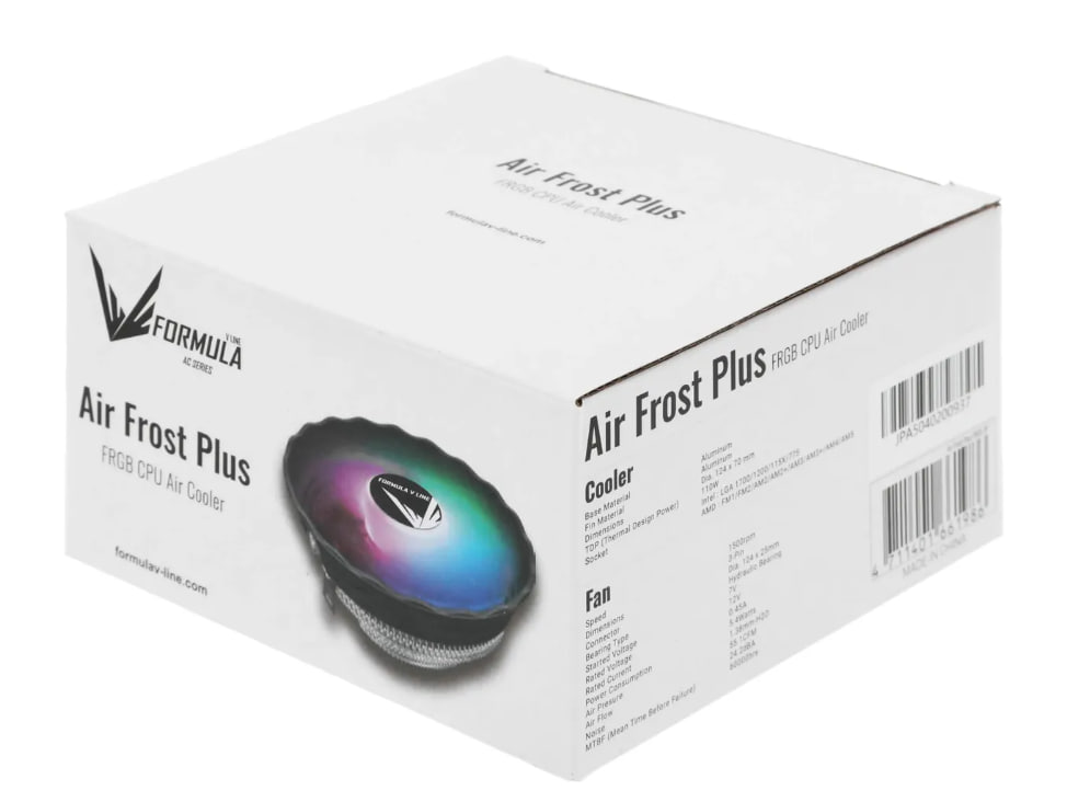 Вентилятор Formula AC Air Frost Plus RGB Soc-AM5/AM4/1200/1700/1851 черный 3-pin/110Вт
