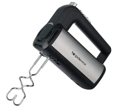 Миксер Topdevice HM1 350W Turbo 5 speeds 1m Black-silver. (TDSHM001BK)