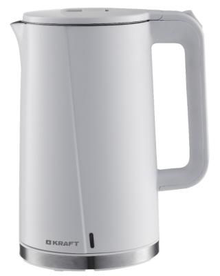 Чайник KRAFT KF-KPS1765W 2200вт 1,7л (двойная стенка,скрытый нагревательный элемент) белый