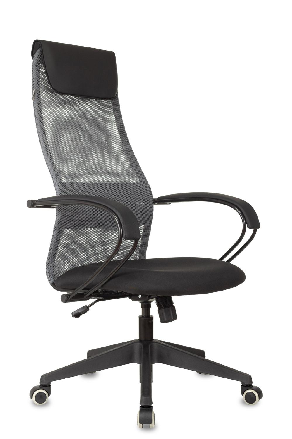 Кресло руководителя Бюрократ CH-607 темно-серый TW-04 сиденье черный Neo Black сетка/ткань с подгол