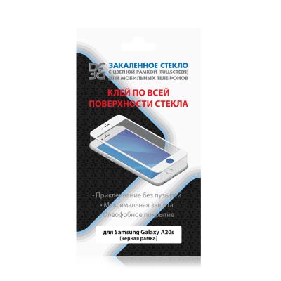 Защитное стекло для Samsung Galaxy A20s Glue Full Screen Black DF sColor-83