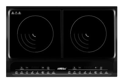 Плитка индукционная Aresa AR-4704 3500 Вт 2 конфорки 7 программ