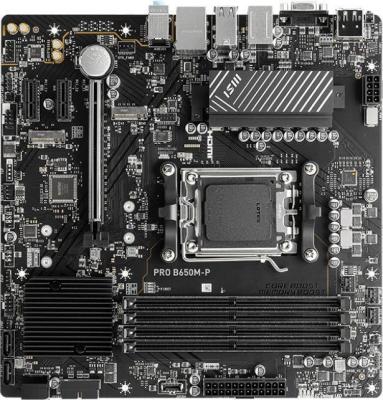Материнская плата MSI PRO A620M-B EVO SocketAM5 AMD A620 2xDDR5 mATX AC`97 8ch(7.1) 2.5Gg RAID+VGA+