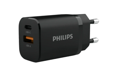 Сетевое ЗУ Philips DLP5331 30W 1.5A (PD) USB/USB Type-C универсальное черный (DLP5331CB/74)