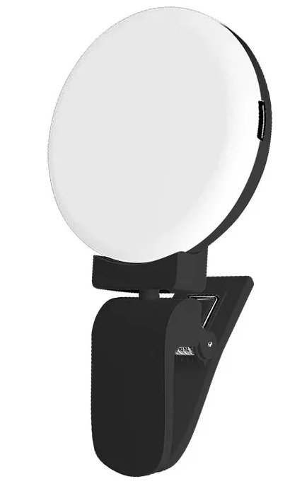 Световое LED кольцо для селфи с креплением на смартфоне DF LED-03 (black)