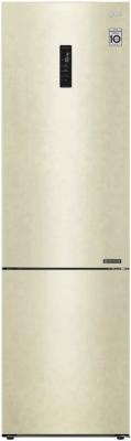 Холодильник 200 см LG GA-B509CESL (277/107л,кл А+,325 кВтч/г,12 кг/сут,60x68x200,NoFrost)бежевый