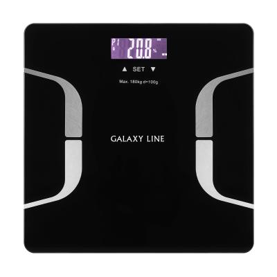 Весы напольные электронные Galaxy LINE GL 4853, черный, электронные, эл. пит. «ААА» 2 шт в ком., мак