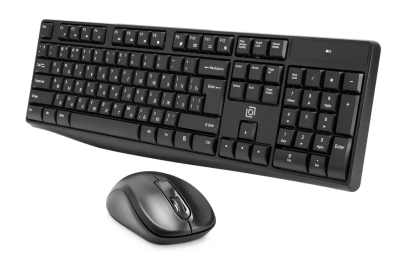 Клавиатура + мышь Oklick S260W клав:черный мышь черный USB беспроводная