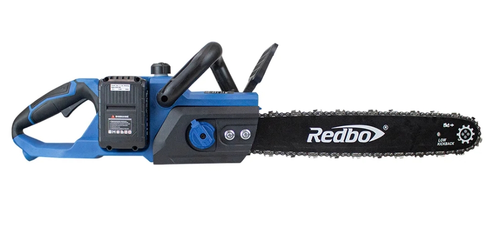 Электропила цепная REDBO LNS-21A аккумуляторная бесщеточная (21В; Li-Ion 2х6.0Ач; 450мм, 3000об/мин;