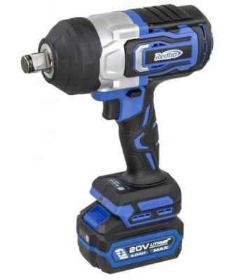 Аккумуляторный гайковерт ударный REDBO OAW-21/600BL бесщеточный, 21В, 4Ач, 600Нм, 3000уд/мин