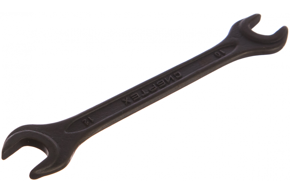 Ключ гаечный рожковый,10 х 12 мм, CrV, фосфатированный, ГОСТ 2839// Сибртех