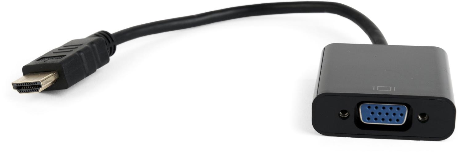 Переходник HDMI-VGA Cablexpert A-HDMI-VGA-04, 19M/15F, провод 15см