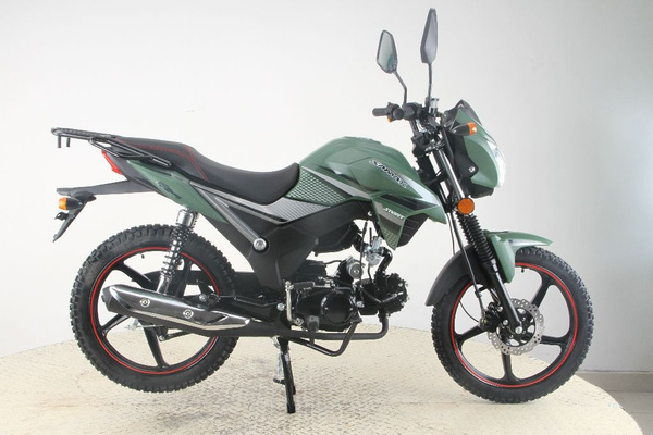 Мопед Alpha SA Max OFFROAD LUX (Форсир.) (кол. 18/18, багаж. зад,лит. диски) СЕРЕБР.-ЗЕЛЕНЫЙ 77594