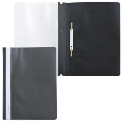 Скоросшиватель пластиковый BRAUBERG черный, 220382